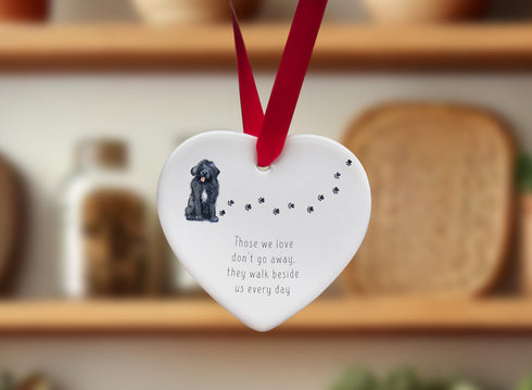 Newfoundland Walk Beside Us Ceramic Heart